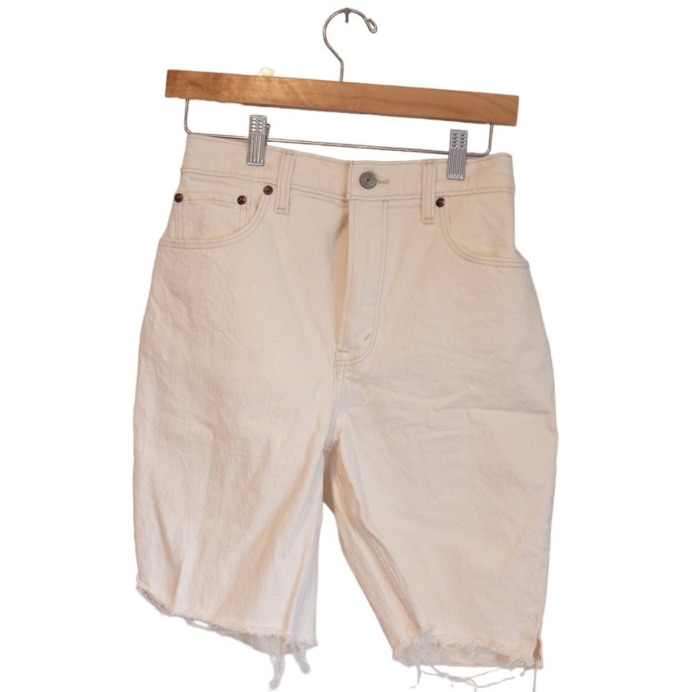 Abercrombie & Fitch Curve Love '90s Straight Ultra High Rise Jean Shorts Sz 28 6